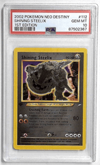 V1071: 2002: SHINING STEELIX: 112/105: 1ST EDITION: NEODESTINY: PSA 10: GEM MT: 87502367